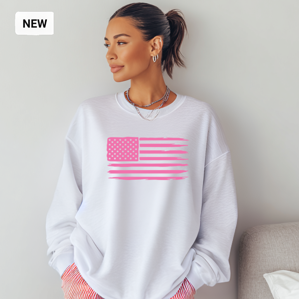 Flag Oversize Sweatshirt — Black