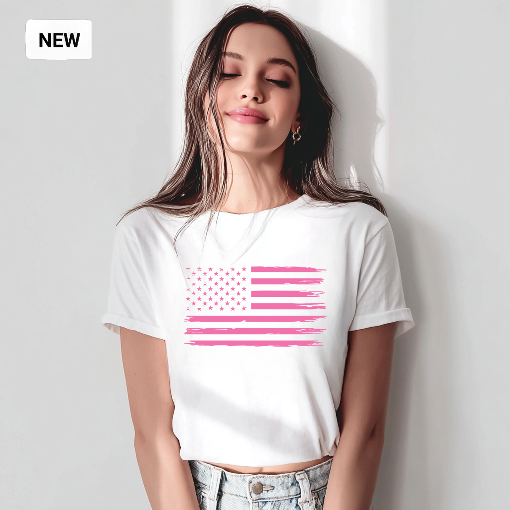 Americana Crop Tee — White