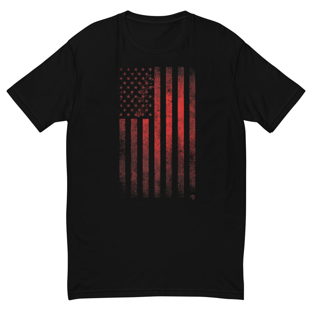 Crimson Flag Tee — Midnight Navy