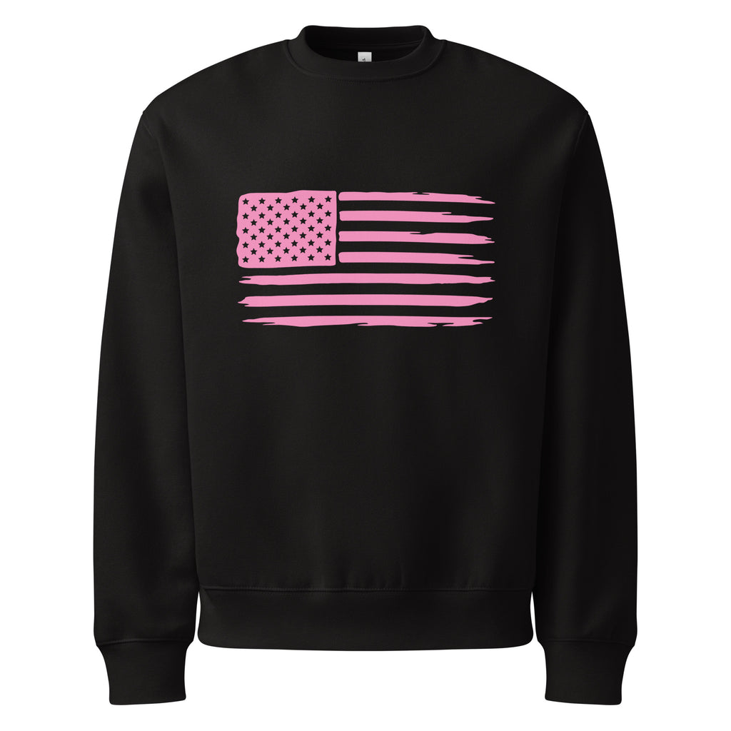 Flag Oversize Sweatshirt — Black