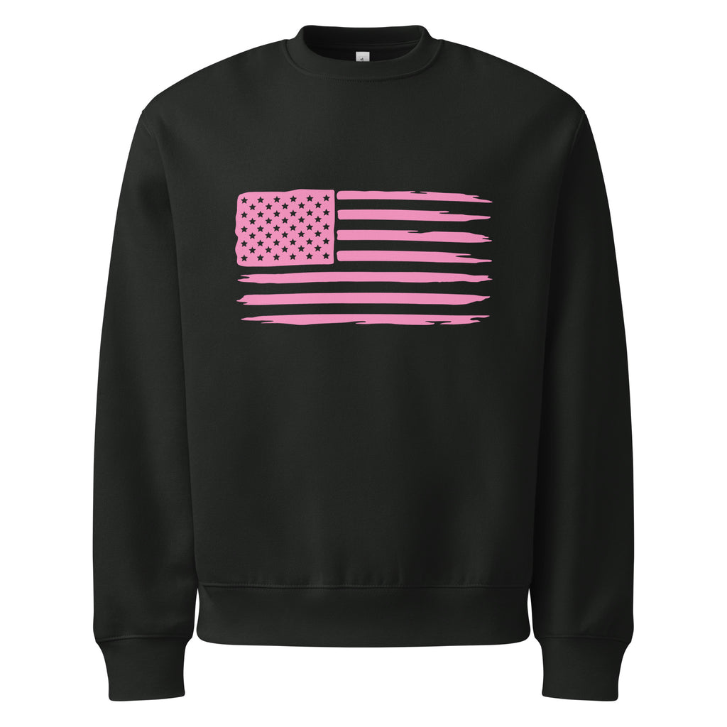 Flag Oversize Sweatshirt — Black