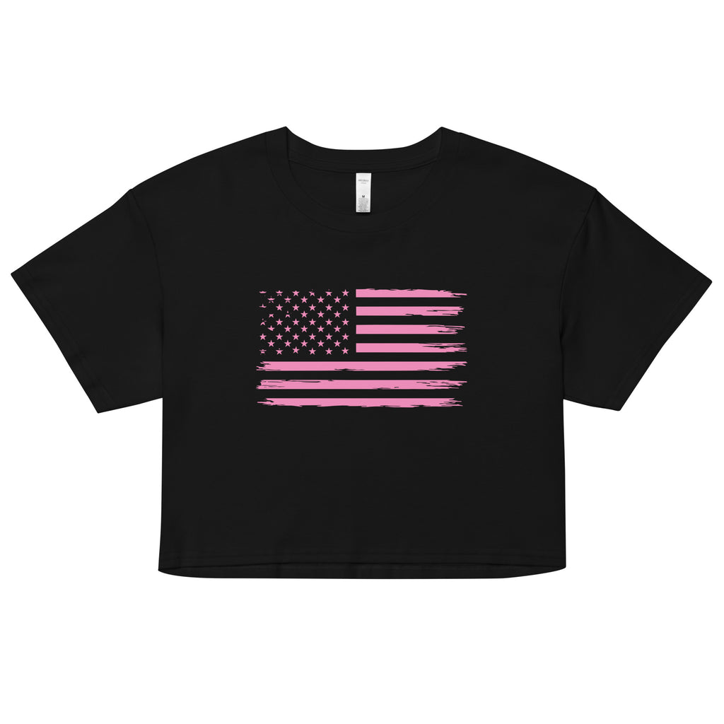 Americana Crop Tee — White