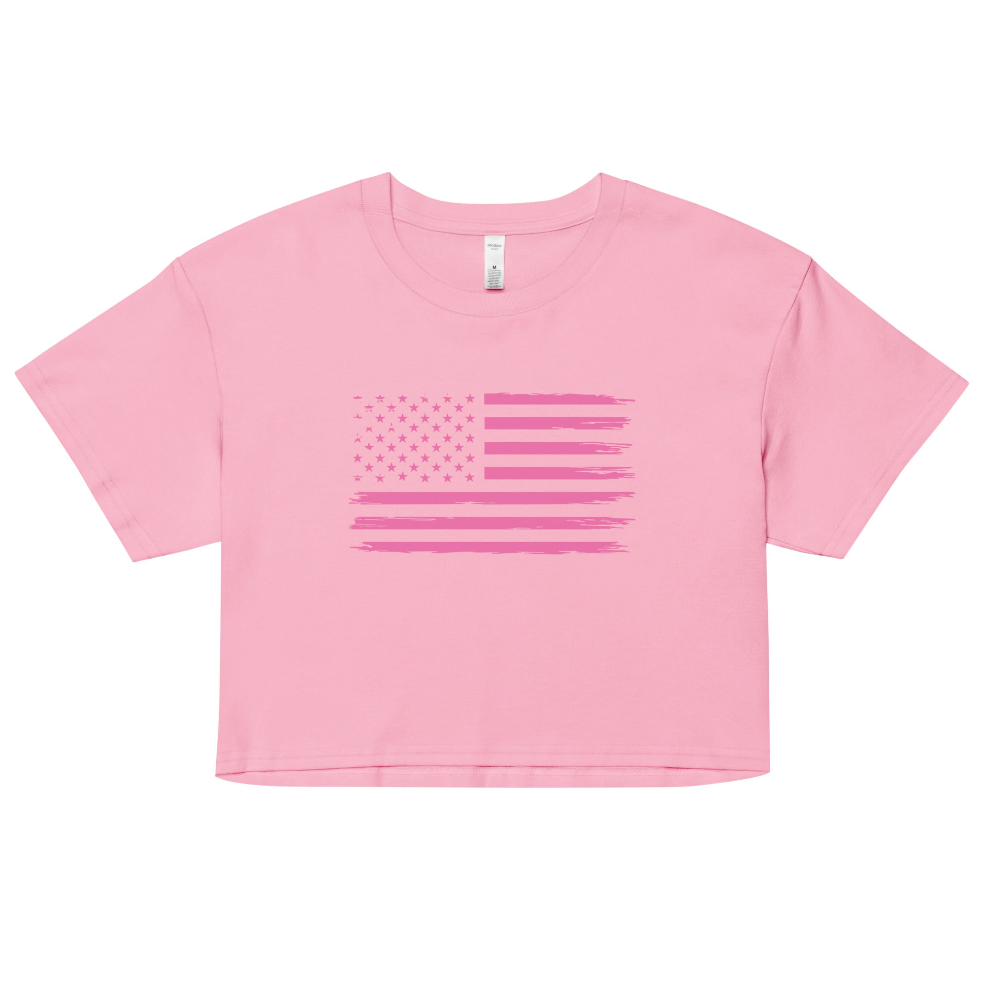 Americana Crop Tee — White