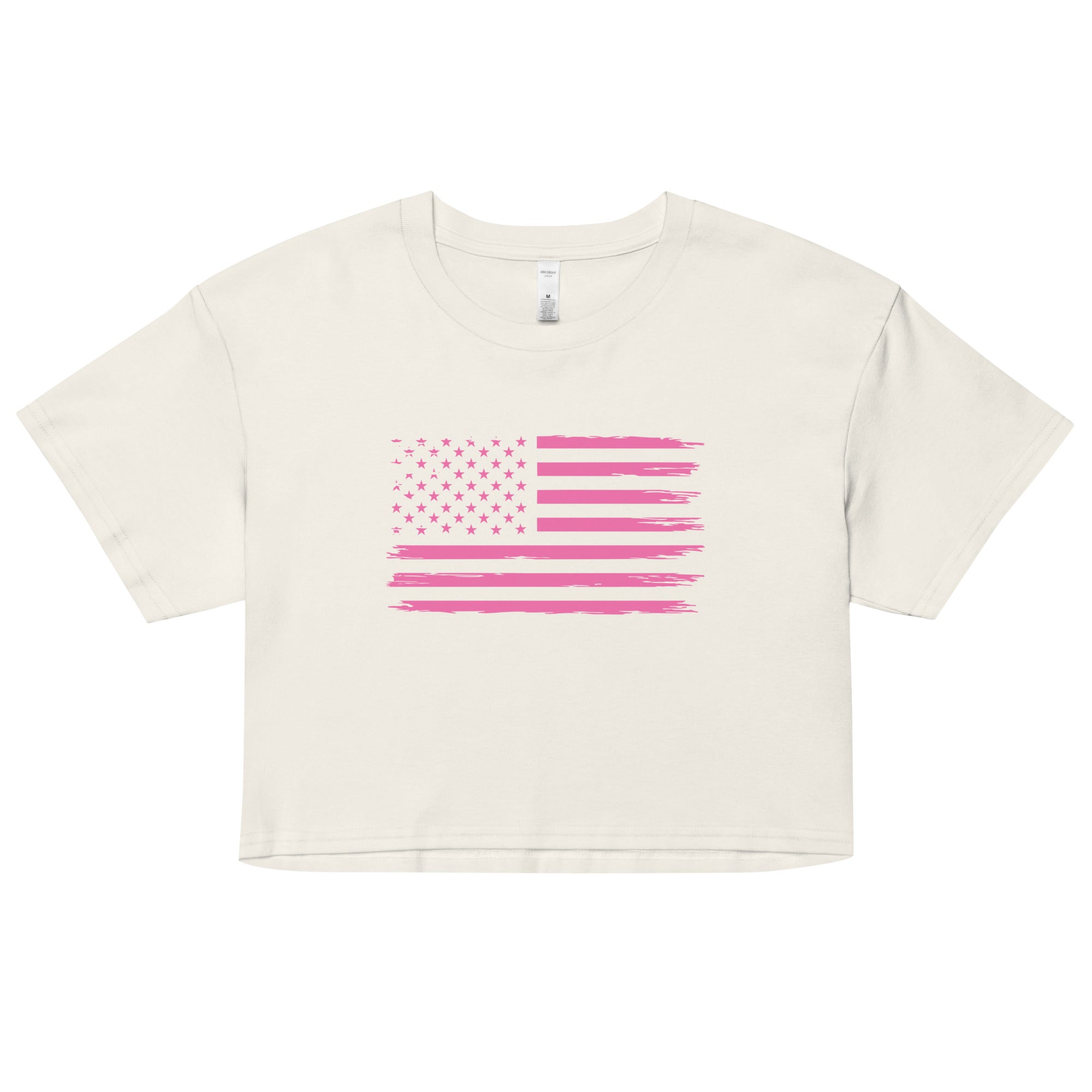 Americana Crop Tee — White