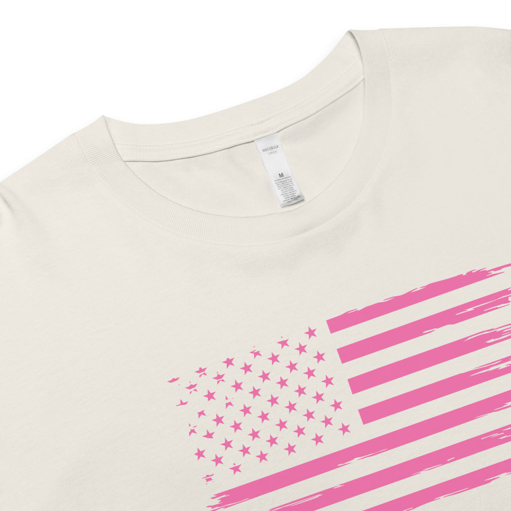 Americana Crop Tee — White