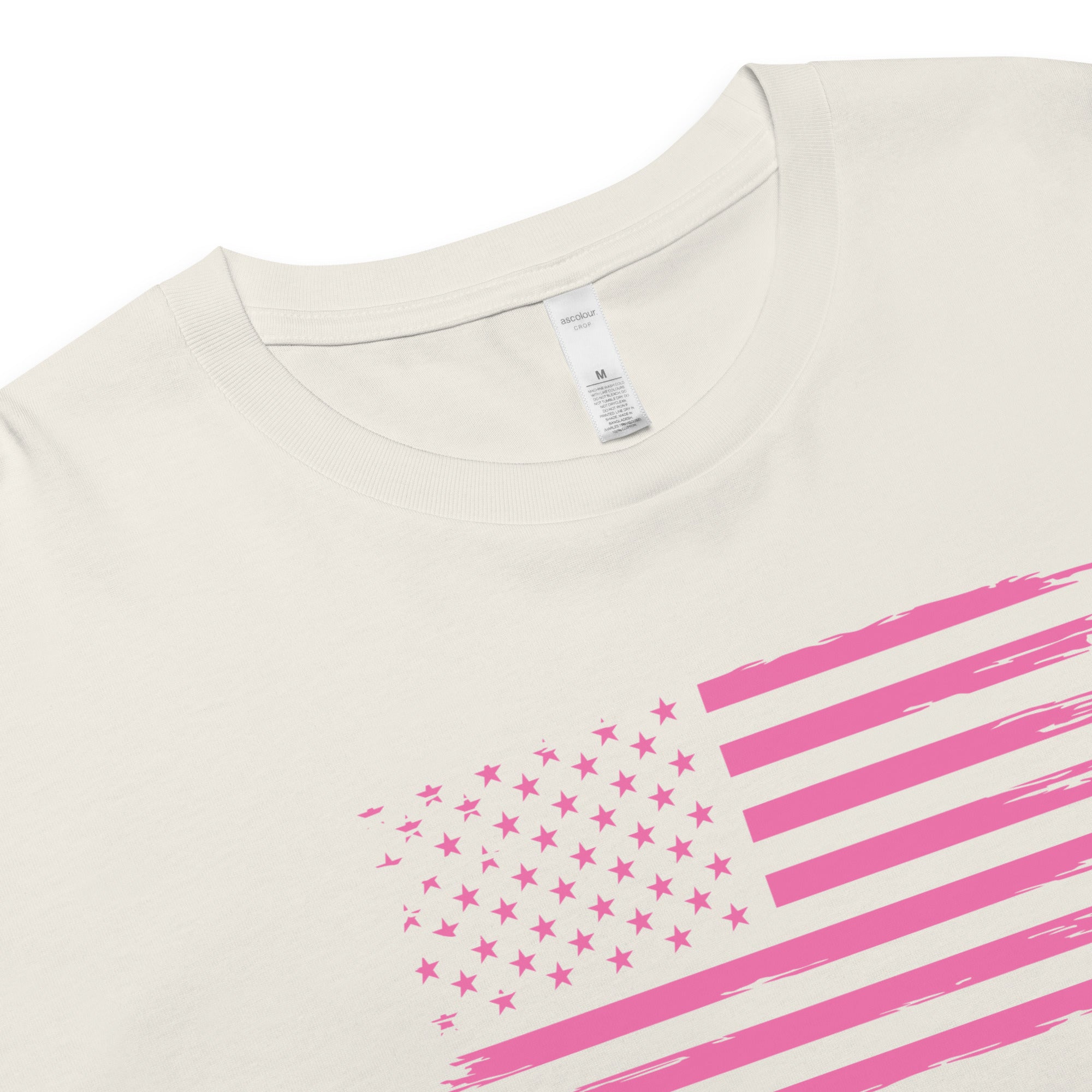 Americana Crop Tee — White
