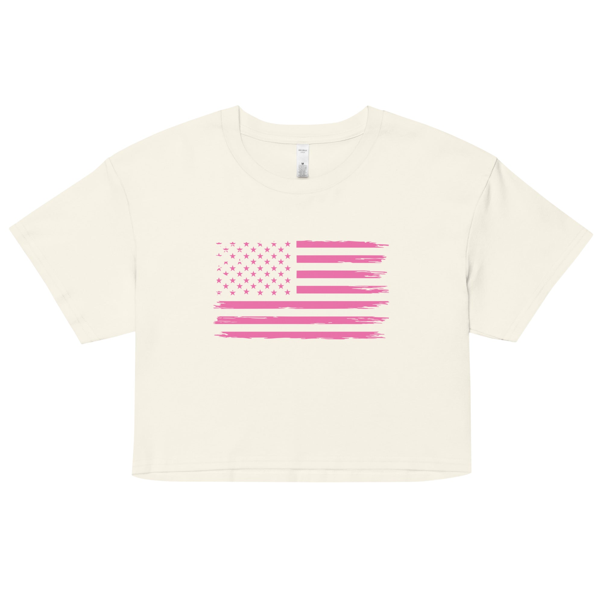 Americana Crop Tee — White