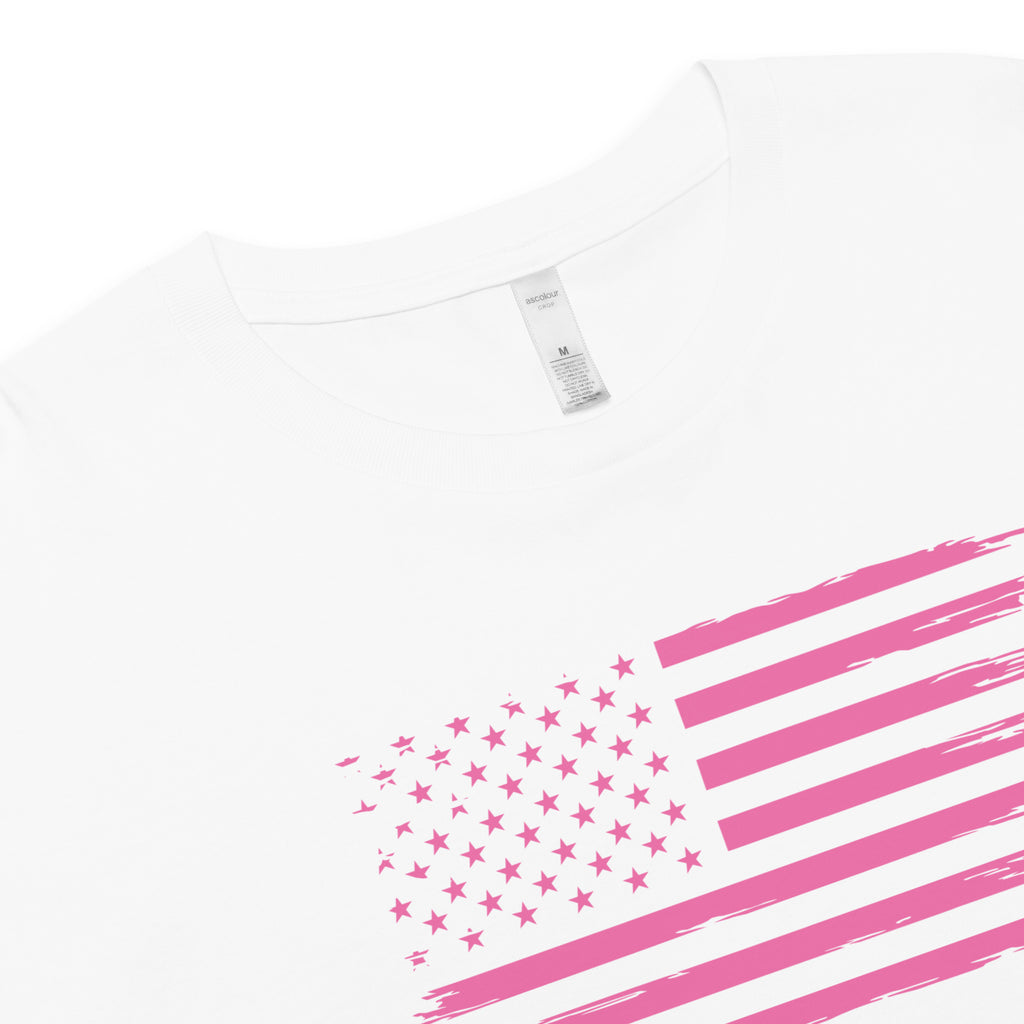 Americana Crop Tee — White