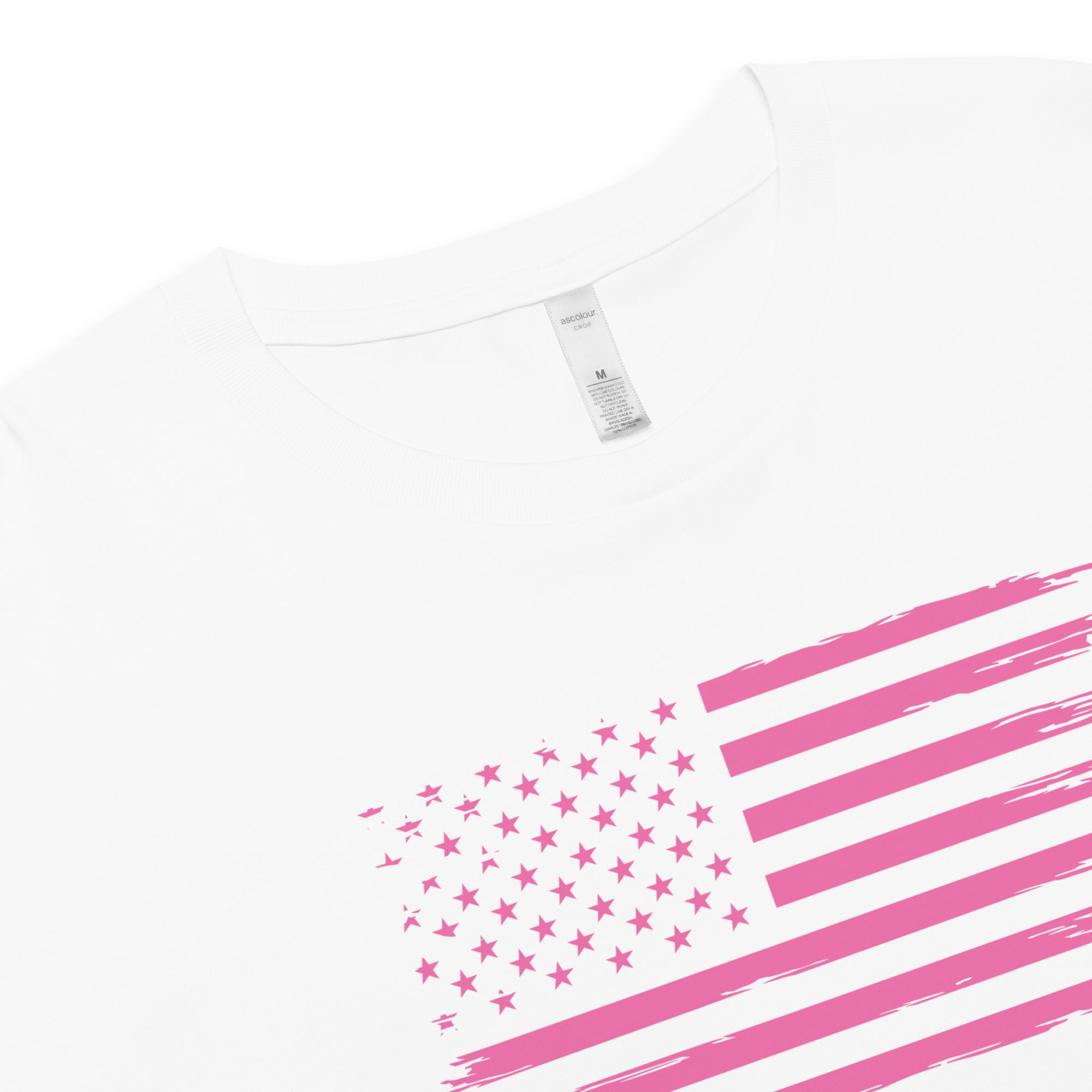 Americana Crop Tee — White